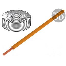 Cablu Lit Cu 0,25mm2 PVC Portocaliu 50m 100V Clasa 5 | Electronic-mag.ro | Componente Electronice