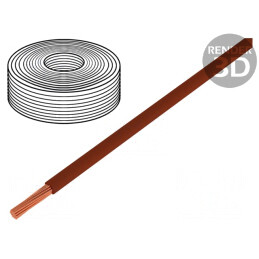 Cablu electric litat 0,25mm2 PVC maro 50m | Electronic-mag.ro | Componente Electronice