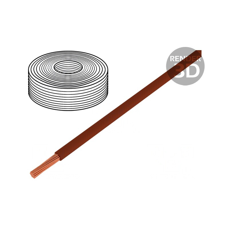 Cablu electric litat 0,25mm2 PVC maro 50m | Electronic-mag.ro | Componente Electronice