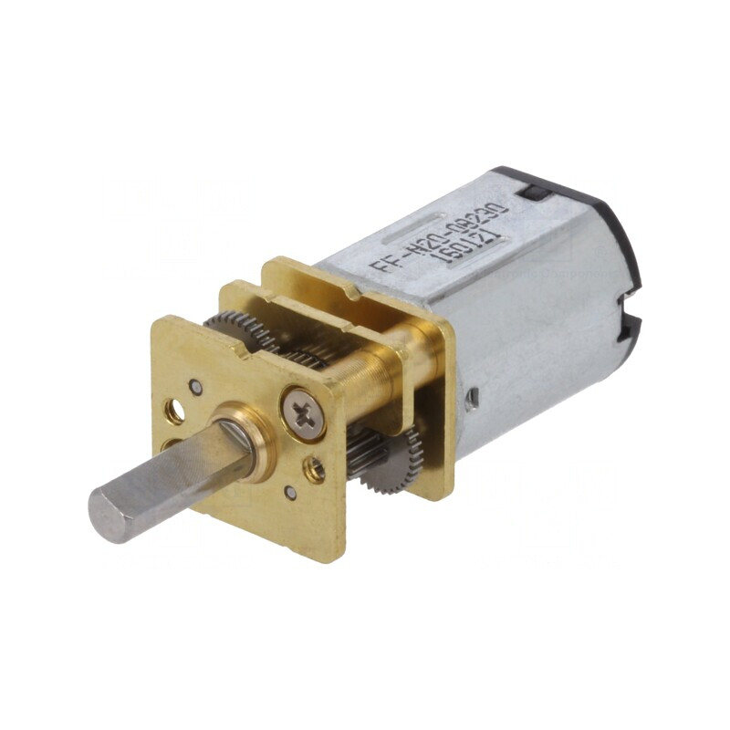 Motor DC 6V cu Transmisie și Ax Crestătură D 50rpm | Electronic-mag.ro | Componente Electronice