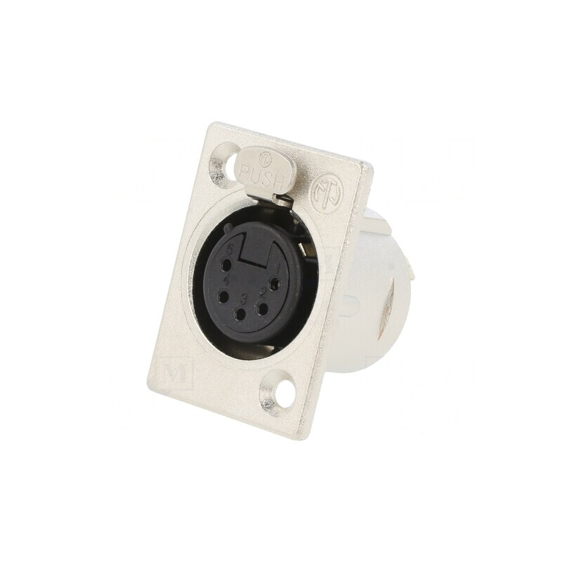Conector XLR Soclu Mamă Argint 7.5A | Electronic-mag.ro | Componente Electronice