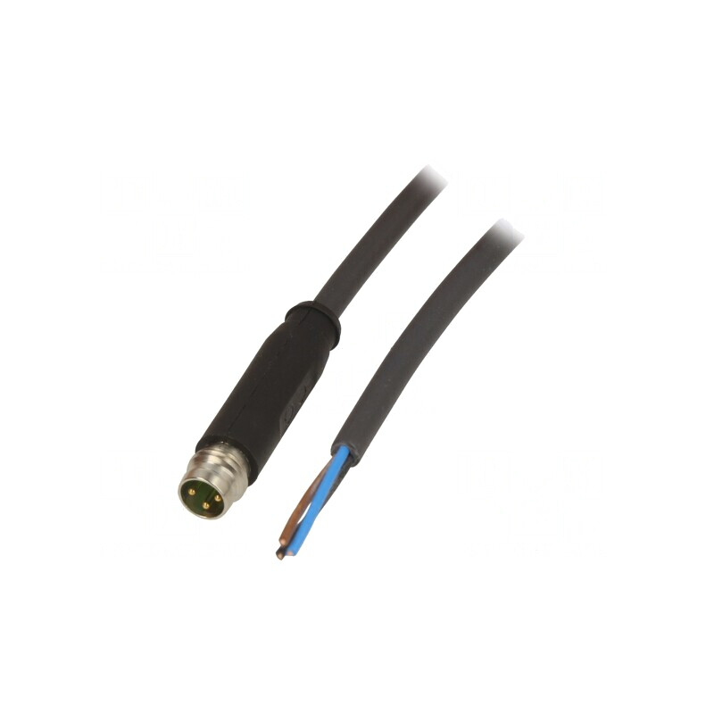 Cablu de conectare M8 3 pini 1,5m 50VAC 4A PUR | Electronic-mag.ro | Componente Electronice