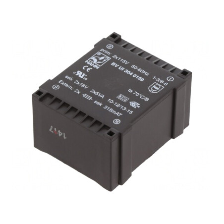 Transformator Încapsulat 10VA 18V 277mA | Electronic-mag.ro | Componente Electronice