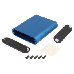 Carcasă aluminiu albastru 71x80x19mm | Electronic-mag.ro | Componente Electronice
