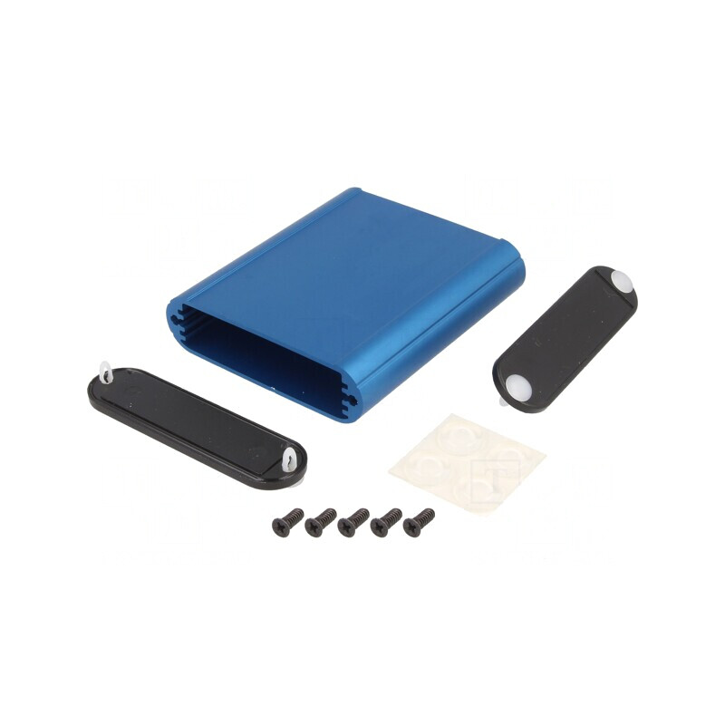 Carcasă aluminiu albastru 71x80x19mm | Electronic-mag.ro | Componente Electronice
