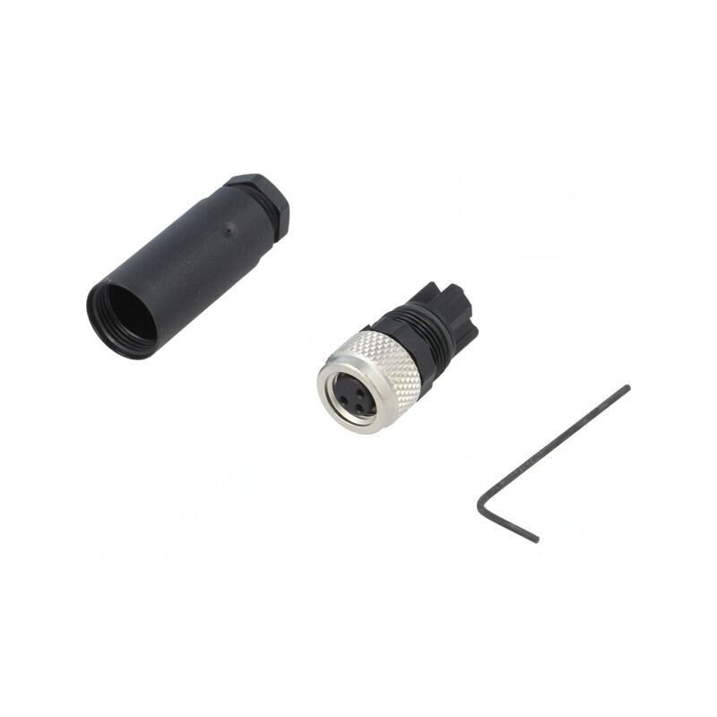 Conector M8 Mamă 3 PIN IP67 60V 4A | Electronic-mag.ro | Componente Electronice
