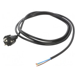 Cablu Alimentare 3x1mm2 2.5m Negru 10A