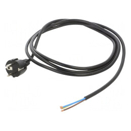 Cablu Alimentare 3x1mm2 2.5m Negru 10A | Electronic-mag.ro | Componente Electronice