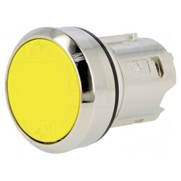 Comutator apăsare 22mm galben stabil 2 poziții | Electronic-mag.ro | Componente Electronice