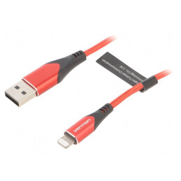 Cablu USB Lightning Apple 1.5m Roșu 2.4A