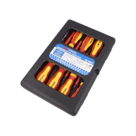 Kit Șurubelnițe Izolate 1kVAC Phillips și Plate 8 Bucăți NB-04SET | Electronic-mag.ro | Componente Electronice