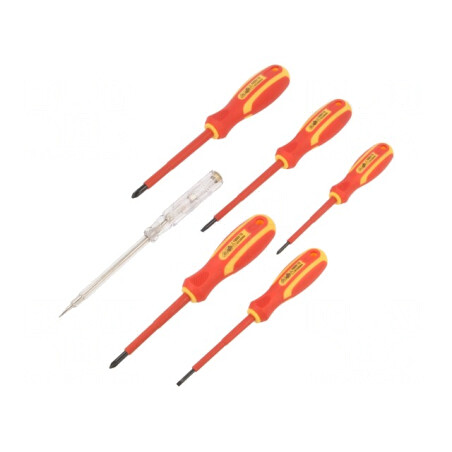 Kit Șurubelnițe Izolate Phillips și Plate 6 Bucăți | Electronic-mag.ro | Componente Electronice