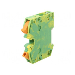 Conector Șine 2,5-35mm2 2 Borne Galben-Verde | Electronic-mag.ro | Componente Electronice
