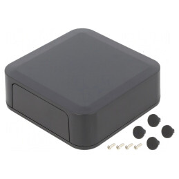 Carcasă ABS Gri Închis 100x100x35mm | Electronic-mag.ro | Componente Electronice
