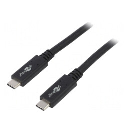 Cablu USB 3.2 USB C Negru 1m 20Gbps