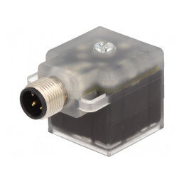 Adaptor DIN 43650 M12 în unghi 90° PIN 3 | Electronic-mag.ro | Componente Electronice