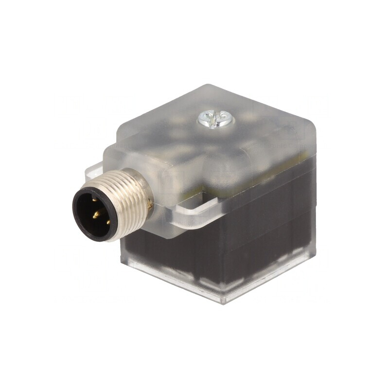 Adaptor DIN 43650 M12 în unghi 90° PIN 3 | Electronic-mag.ro | Componente Electronice