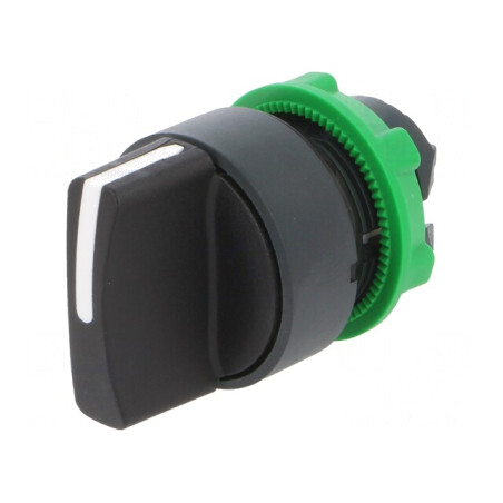 Comutator Rotativ 22mm 3 Pozitii Negru | Electronic-mag.ro | Componente Electronice