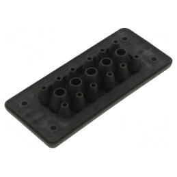 Garnitură Neagră cu 17 Orificii 40-90°C | Electronic-mag.ro | Componente Electronice