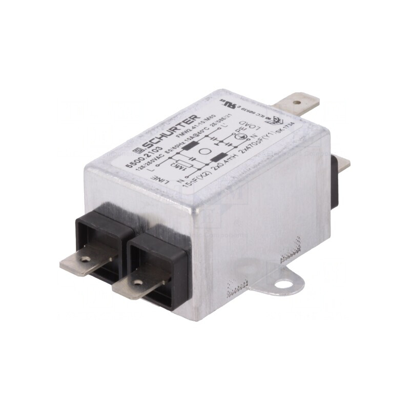 Filtru Anti-Interferențe 250VAC 10A | Electronic-mag.ro | Componente Electronice