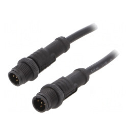 Cablu senzori automatizări M12-M12 1m | Electronic-mag.ro | Componente Electronice