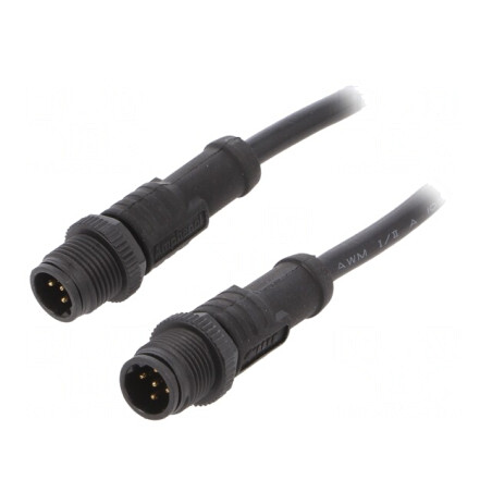 Cablu senzori automatizări M12-M12 1m | Electronic-mag.ro | Componente Electronice