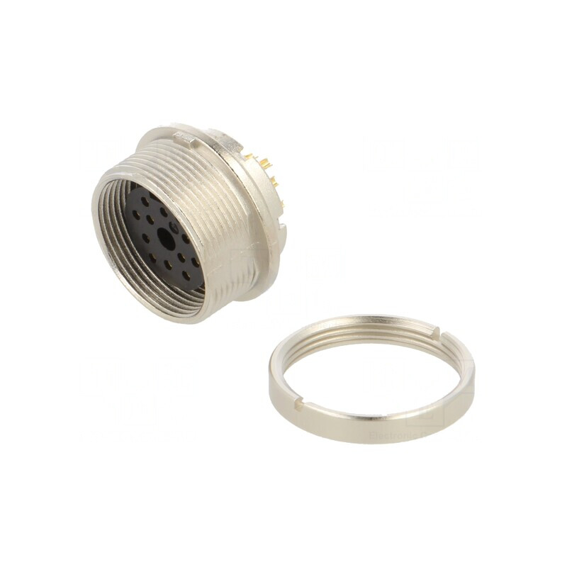 Conector M16 Mamă Lipire PIN 12 3A 32V Drept IP40 | Electronic-mag.ro | Componente Electronice Conector M16 Mamă Lipire PIN 12 3A 32V Drept IP40 | Electronic-mag.ro | Componente Electronice