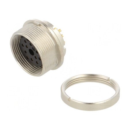 Conector M16 Mamă Lipire PIN 12 3A 32V Drept IP40 | Electronic-mag.ro | Componente Electronice