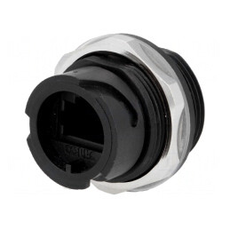 Soclu | adaptor | PIN: 8 | Cat: 5e | Dispunere: 8p8c | IP67 | Mat: plastic | 