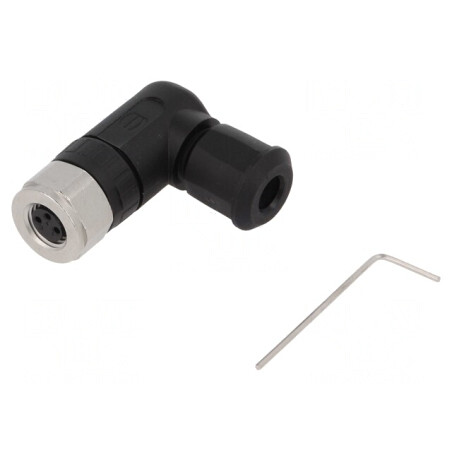 Conector M8 Mamă 3PIN Unghi 90° pe Cablu IP67 | Electronic-mag.ro | Componente Electronice