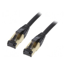 Patch cord S/FTP Cat 8 negru 7,5m