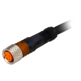 Conector M8 5m Mamă 4 PIN Drept cu Manșon și Cabluri | Electronic-mag.ro | Componente Electronice