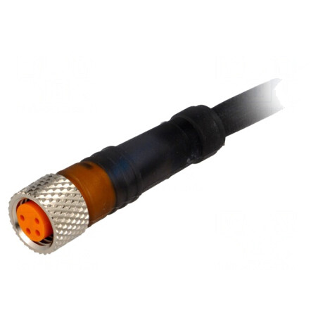 Conector M8 5m Mamă 4 PIN Drept cu Manșon și Cabluri | Electronic-mag.ro | Componente Electronice