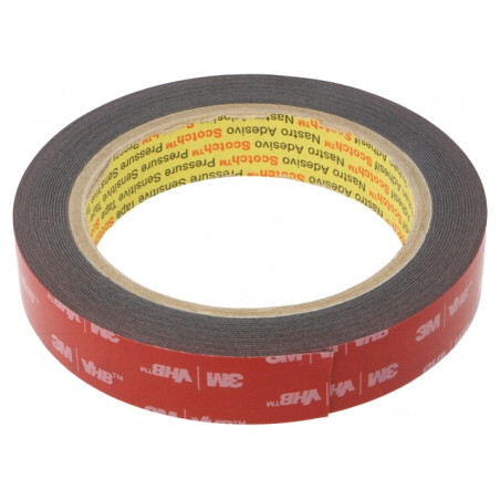 Bandă de Fixare Acrilică 19mm x 5,5m 93°C | Electronic-mag.ro | Componente Electronice