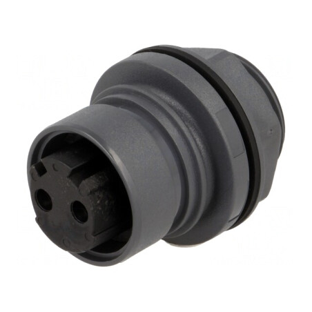 Conector circular soclu mamă 2 pini nichelat Buccaneer 6000 | Electronic-mag.ro | Componente Electronice