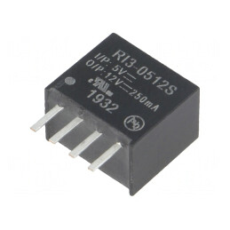 Convertor DC/DC 3W 5V la 12V 250mA SIP4 | Electronic-mag.ro | Componente Electronice
