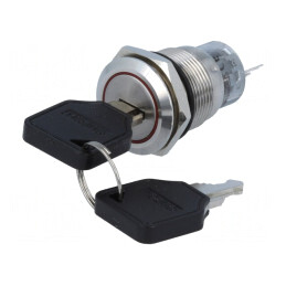 Întrerupător cu cheie SPDT Ø19mm | Electronic-mag.ro | Componente Electronice