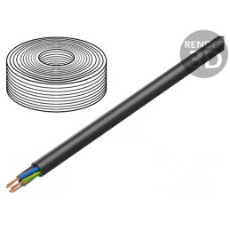 Cablu | H07RN-F,TITANEX® | rotund | litat | Cu | 5G6mm2 | gumă | negru | 37064T