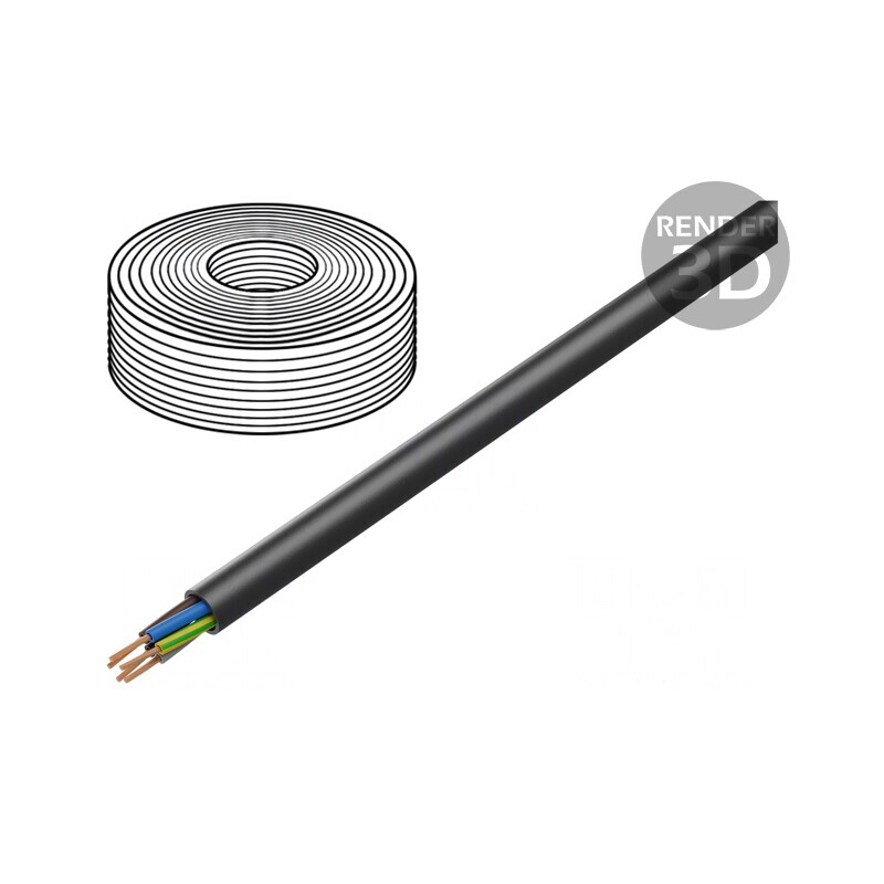 Cablu Electric Negru 5G6mm2 37064T