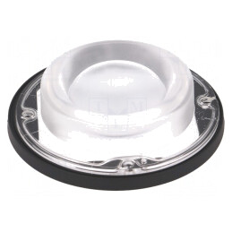 Lentilă LED rotundă silicon transparent neagră | Electronic-mag.ro | Componente Electronice