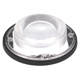 Lentilă LED rotundă silicon transparent neagră