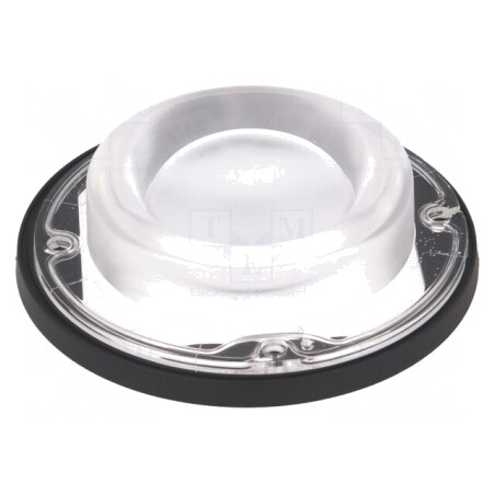 Lentilă LED rotundă silicon transparent neagră | Electronic-mag.ro | Componente Electronice