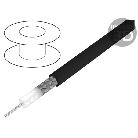 Cablu Coaxial RG-H214U Cu Negru 10.8mm | Electronic-mag.ro | Componente Electronice