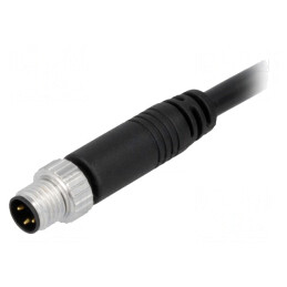 Conector M8 3-Pin Tată Drept cu Cablu 5m