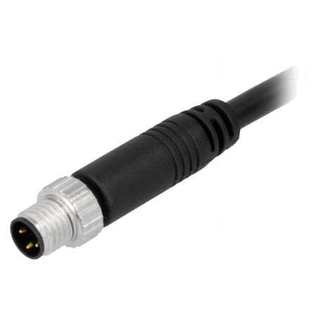 Conector M8 3-Pin Tată Drept cu Cablu 5m | Electronic-mag.ro | Componente Electronice