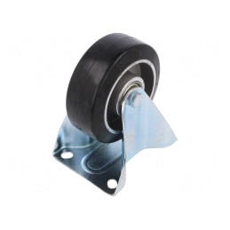 Roată de Transport Rigidă 100mm 150kg Guma | Electronic-mag.ro | Componente Electronice