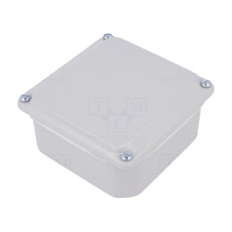 Carcasă Universală Oțel Gri IP55 IK07 105x105x49mm | Electronic-mag.ro | Componente Electronice