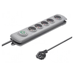 Prelungitor cu 5 Prize și Protecție la Supratensiune 10A | Electronic-mag.ro | Componente Electronice