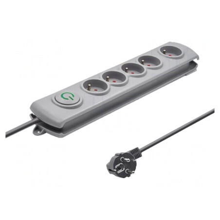 Prelungitor cu 5 Prize și Protecție la Supratensiune 10A | Electronic-mag.ro | Componente Electronice