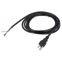 Cablu Alimentare NEMA 5-15 3m Negru 10A | Electronic-mag.ro | Componente Electronice